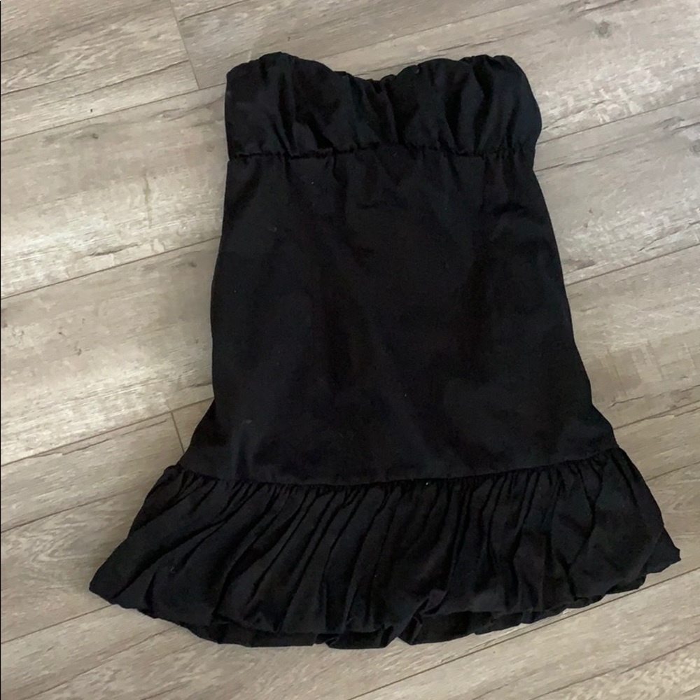 BB Dakota black strapless dress L